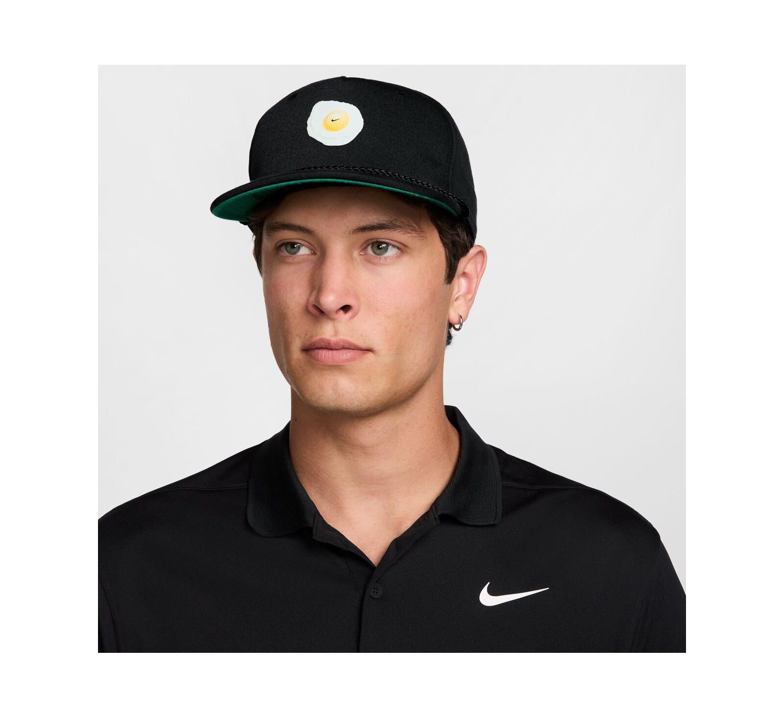 Nike Men's and Women's Black Fried Egg Pro Dri-FIT Snapback Hat