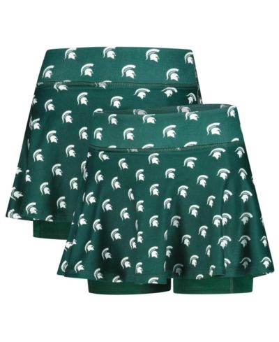 Женская теннисная юбка ZooZatz Green Michigan State Spartans All-Over Print