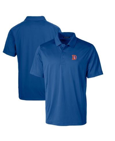 Cutter & Buck Men's Royal Denver Broncos Throwback Logo Big & Tall Prospect Textured Stretch Polo Shirt