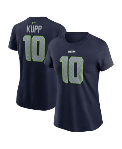 Женская футболка Nike Cooper Kupp Seattle Seahawks, темно-синяя, с именем и номером игрока