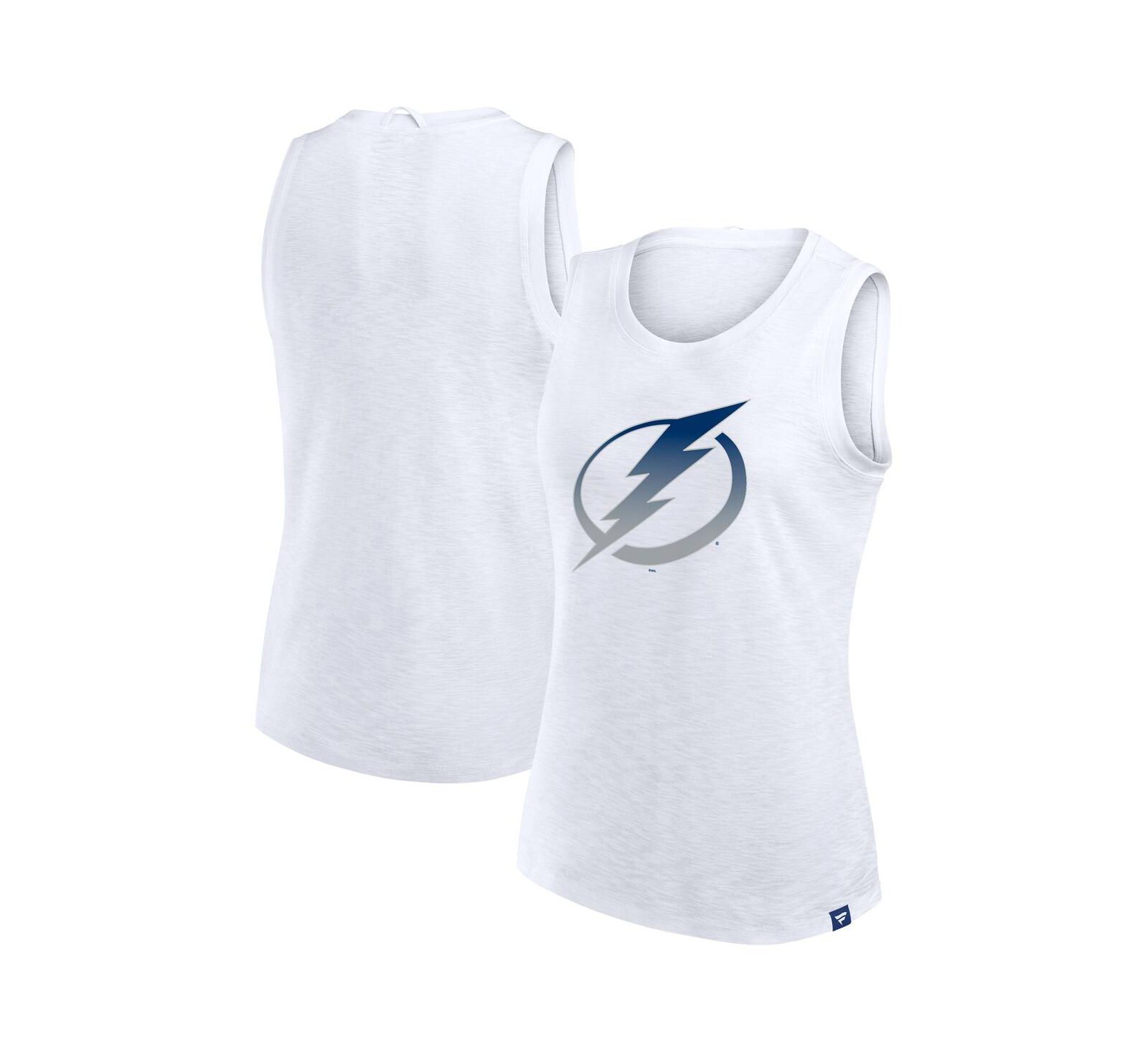 Женский топ Fanatics Tampa Bay Lightning Slub, белый