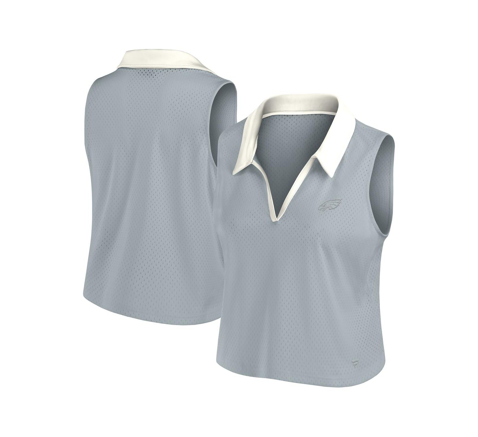 Женский топ Fanatics Philadelphia Eagles Studio Wellness V-Neck, серый