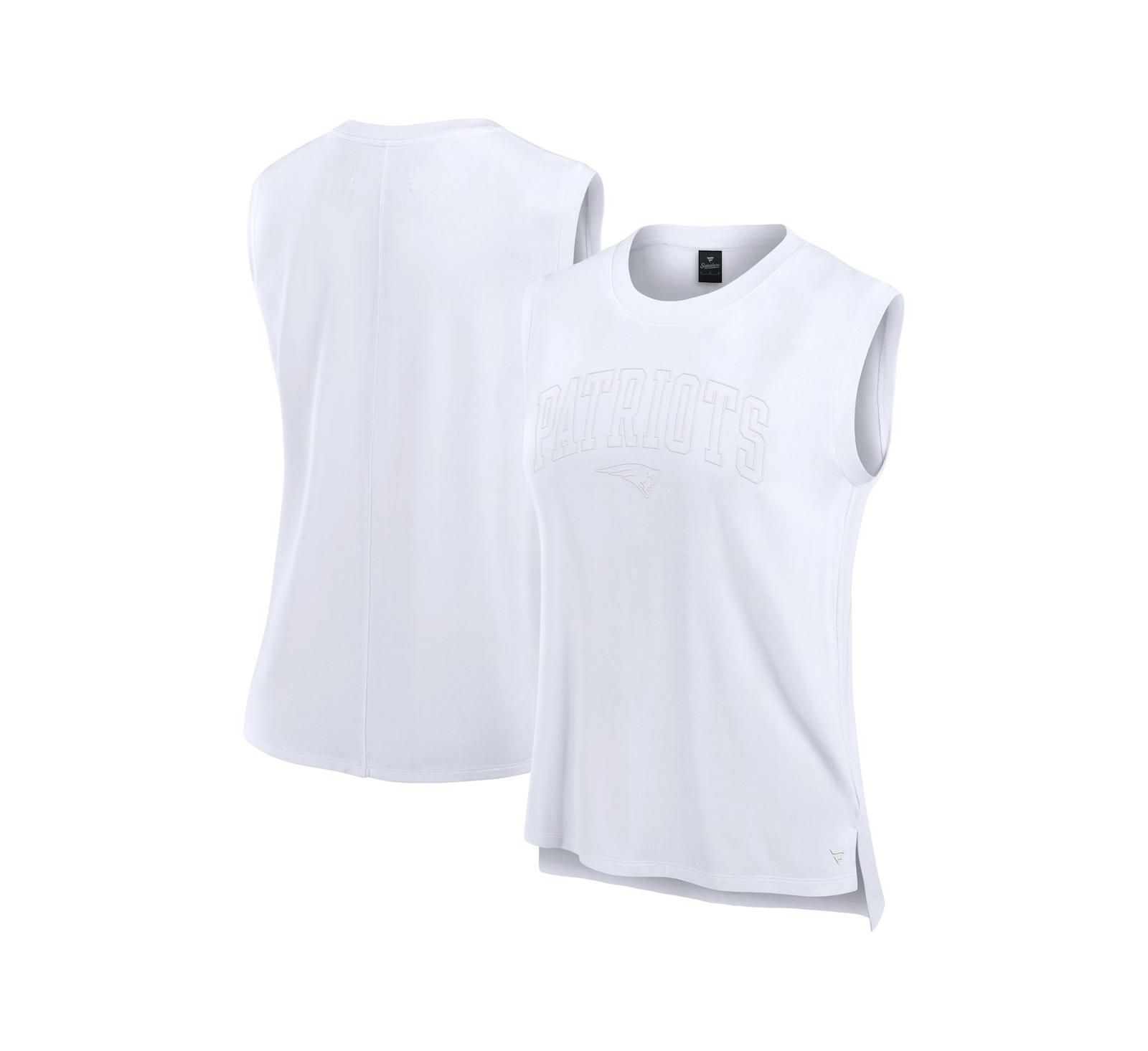 Майка-топ Fanatics Women's White New England Patriots Studio Gym