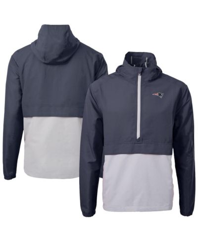 Мужская куртка Cutter & Buck Blue New England Patriots Charter Eco Anorak Half-Zip
