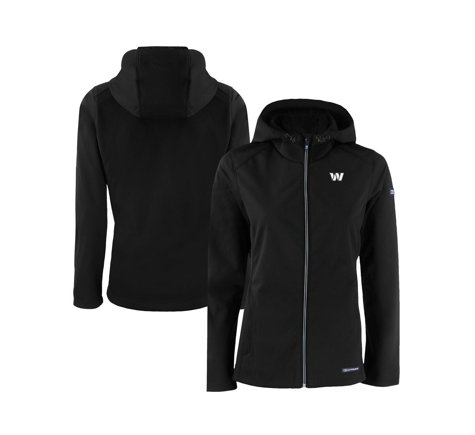 Женское худи-куртка Cutter & Buck Washington Commanders Evoke Eco Softshell Full-Zip