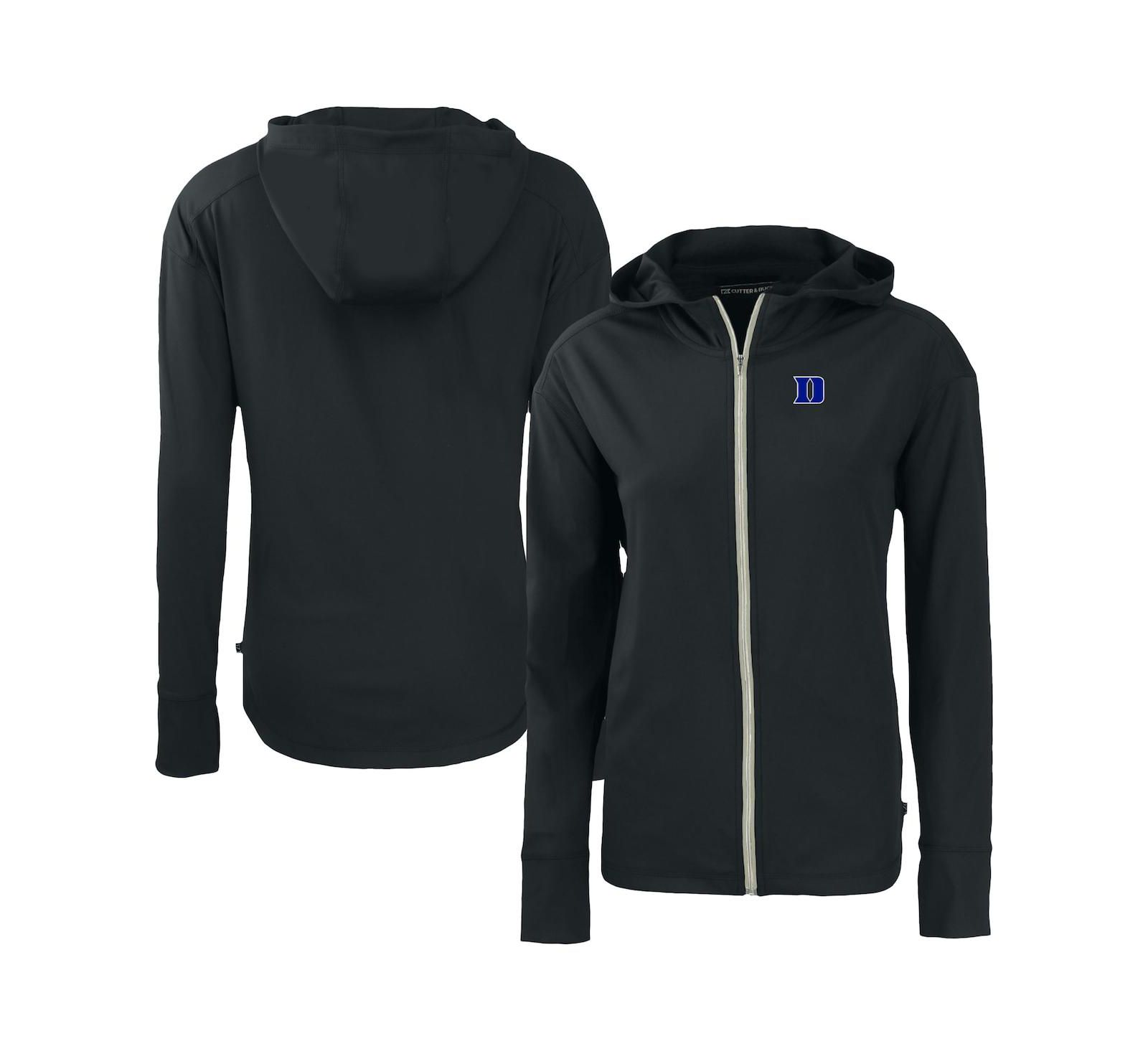 Cutter & Buck Women's Black Duke Blue Devils Daybreak Eco Full-Zip Hoodie