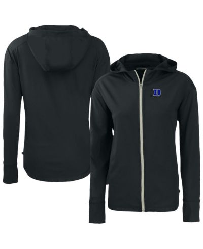 Cutter & Buck Women's Black Duke Blue Devils Daybreak Eco Full-Zip Hoodie