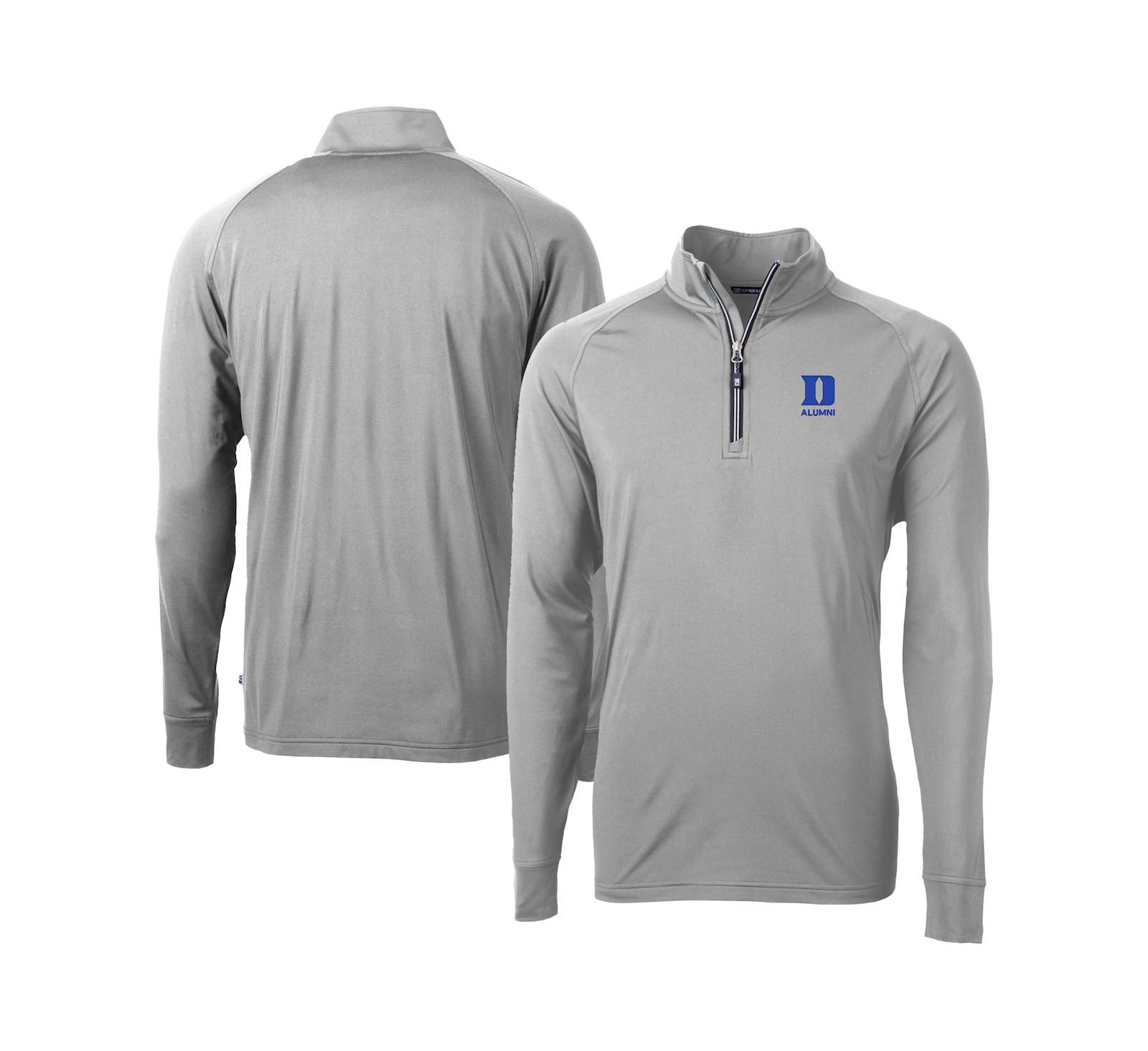 Мужская трикотажная кофта Cutter & Buck Duke Blue Devils Adapt Eco Knit Stretch Raglan Dry Tec с молнией