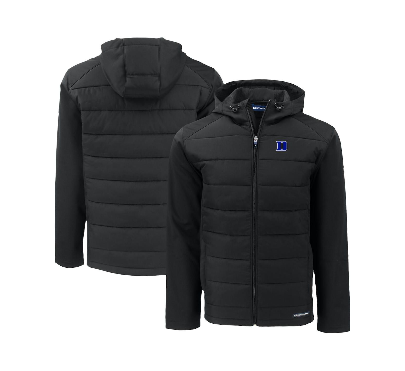 Мужская куртка Cutter & Buck Duke Blue Devils Evoke Hybrid Eco Softshell Full-Zip Hoodie