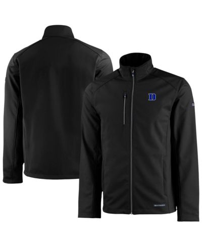 Мужская куртка Cutter & Buck Black Duke Blue Devils Evoke Eco Softshell Full-Zip