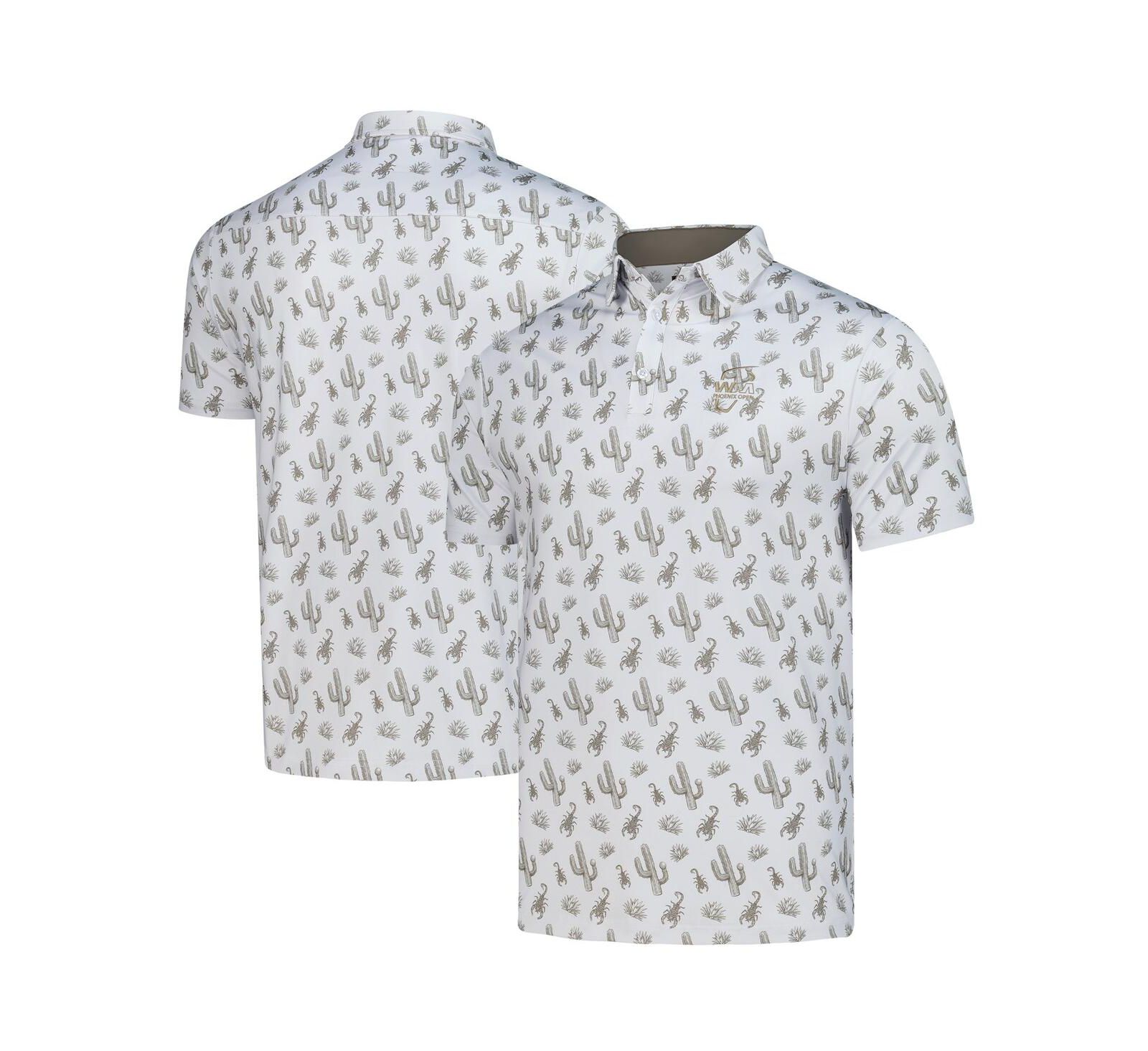 Flomotion Men's Gray WM Phoenix Open Calyspo Cactus Polo Shirt