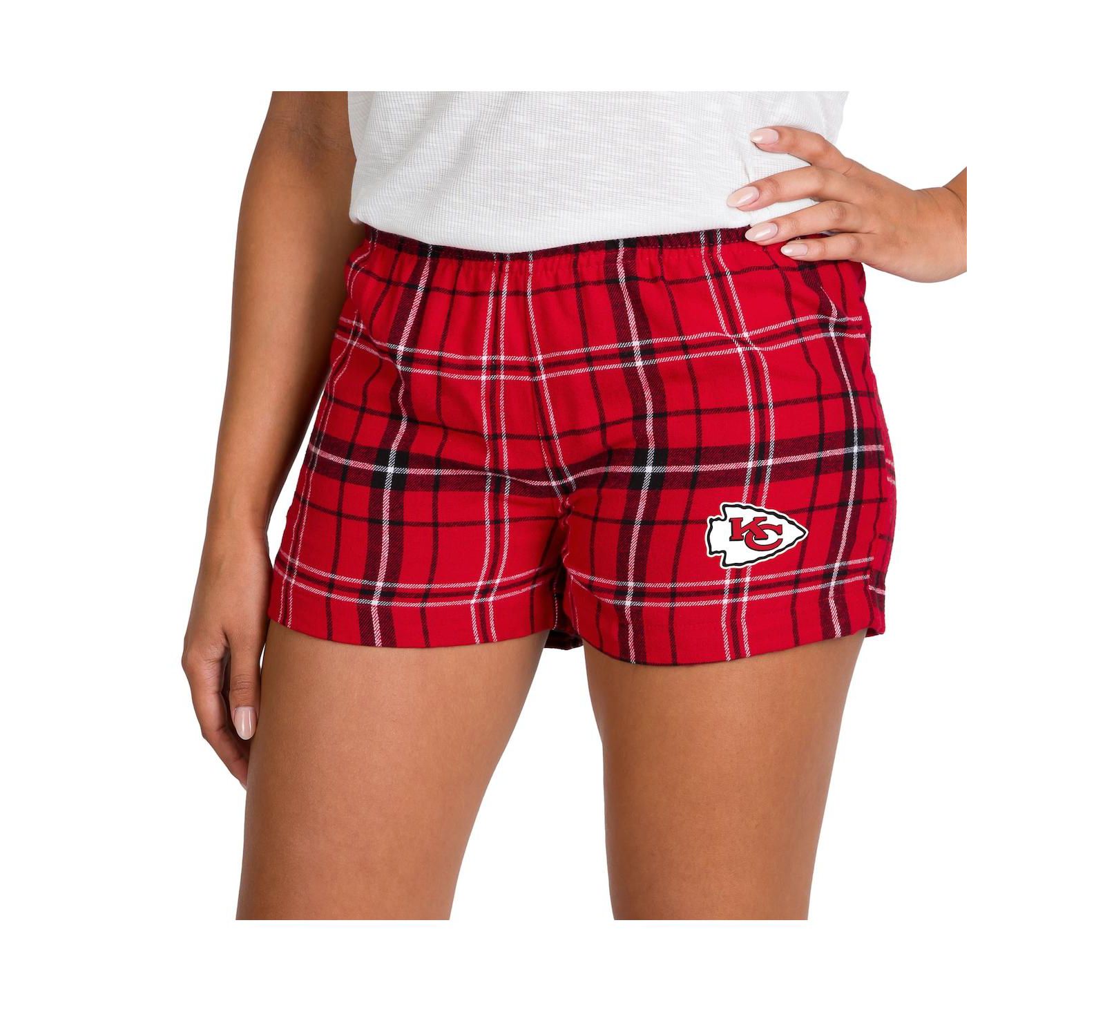 Concepts Sport Women's Red/Black Kansas City Chiefs Ultimate Flannel Shorts