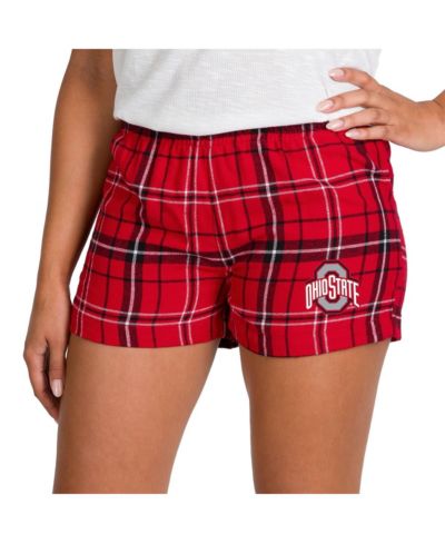 Шорты Concepts Sport Women's Scarlet/Black Ohio State Buckeyes Ultimate Flannel