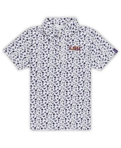 Garb Toddler Purple LSU Tigers Tom All-over Print Performance Polo Shirt