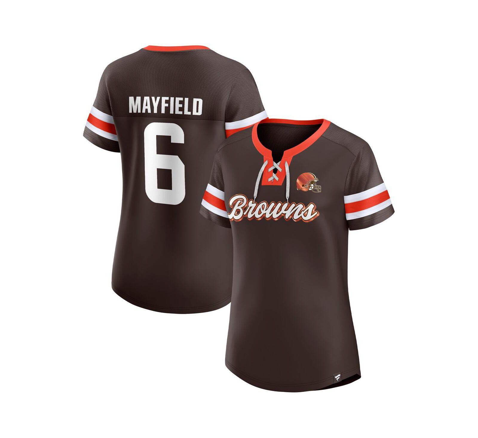 Женская футболка Fanatics Baker Mayfield Cleveland Browns Athena Name & Number