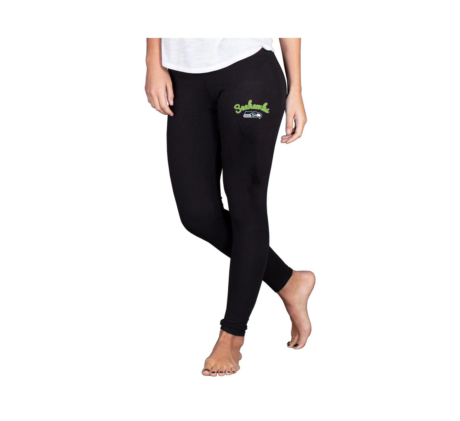 Concepts Sport Women's Black Seattle Seahawks Lightweight Fraction Lounge Leggings