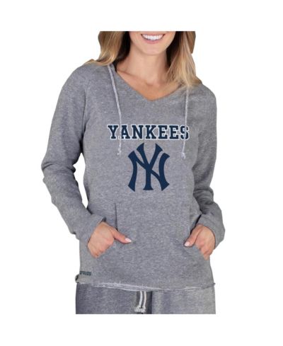 Женское худи Concepts Sport Gray New York Yankees Mainstream Terry Long Sleeve Hoodie Top