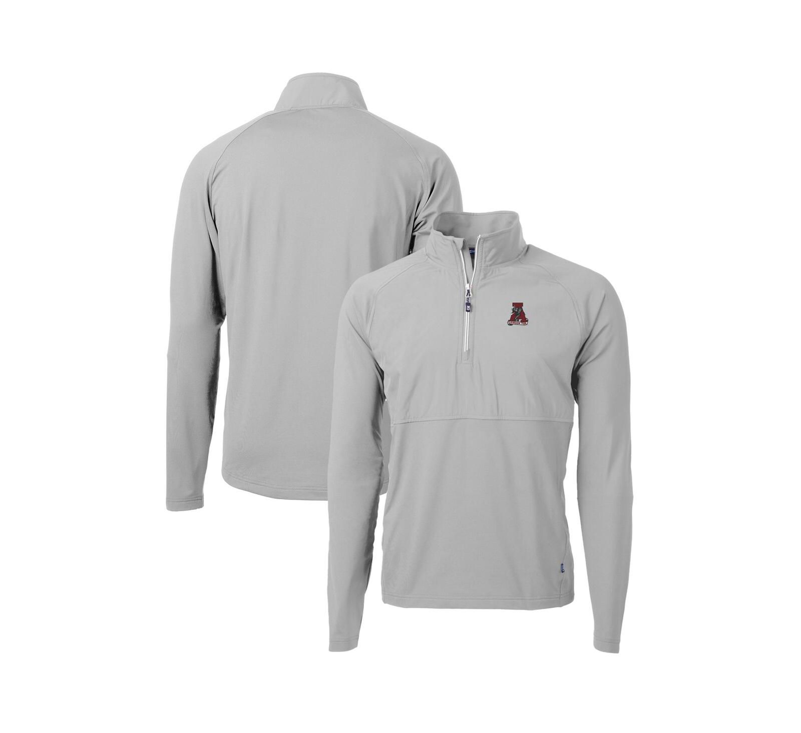 Мужской джемпер Cutter & Buck Alabama Crimson Tide Adapt Eco Knit Hybrid Quarter-Zip Gray