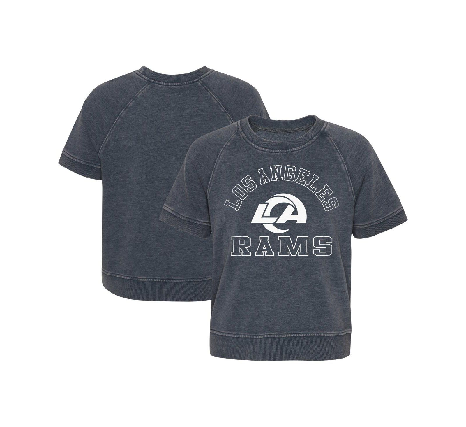 Футболка Outerstuff Big Girls Heather Charcoal Los Angeles Rams Cheer Squad Raglan