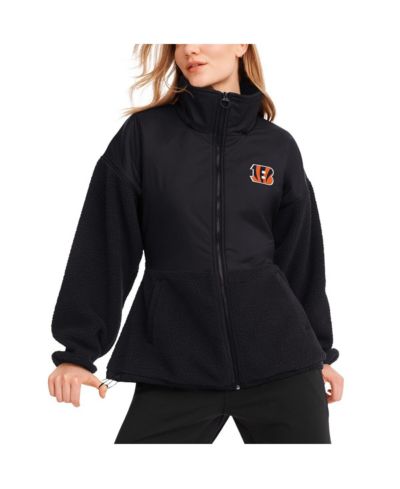 Женская куртка на молнии DKNY Sport Black Cincinnati Bengals Drew Mixed Media