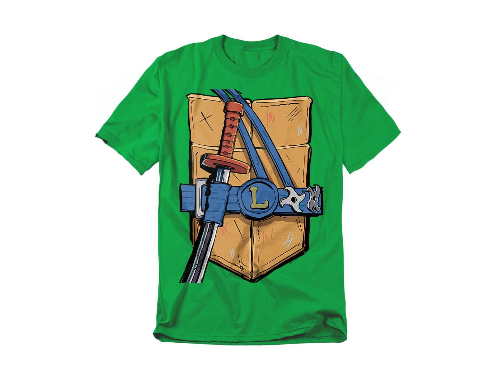 Teenage Mutant Ninja Turtles Men's Mayhem Leonardo Shell T-Shirt