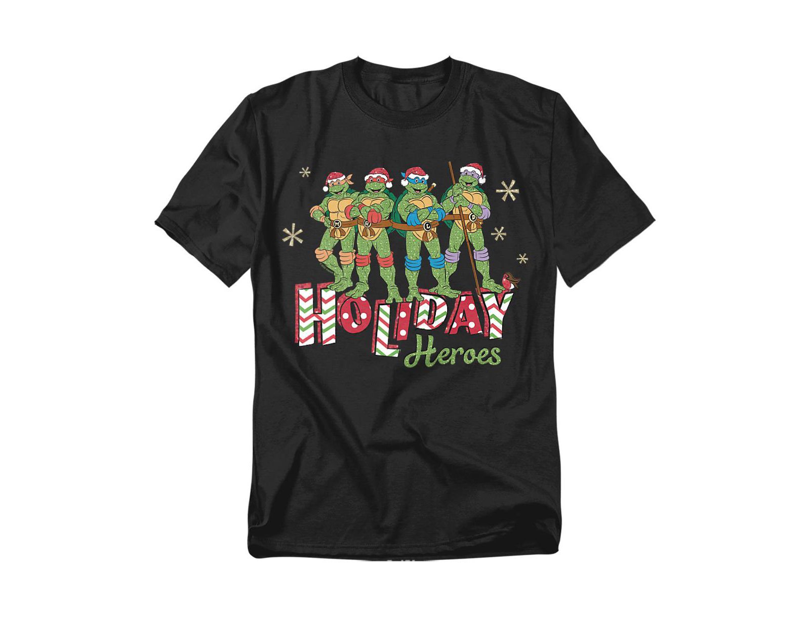 Teenage Mutant Ninja Turtles Men's Holiday Heroes Christmas Shine T-Shirt