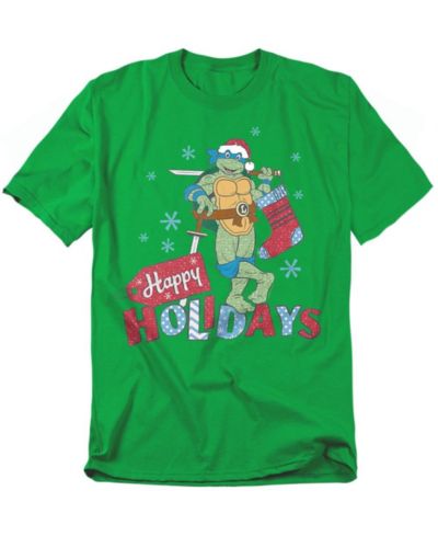 Teenage Mutant Ninja Turtles Men's Happy Holiday Sparkly Christmas T-Shirt