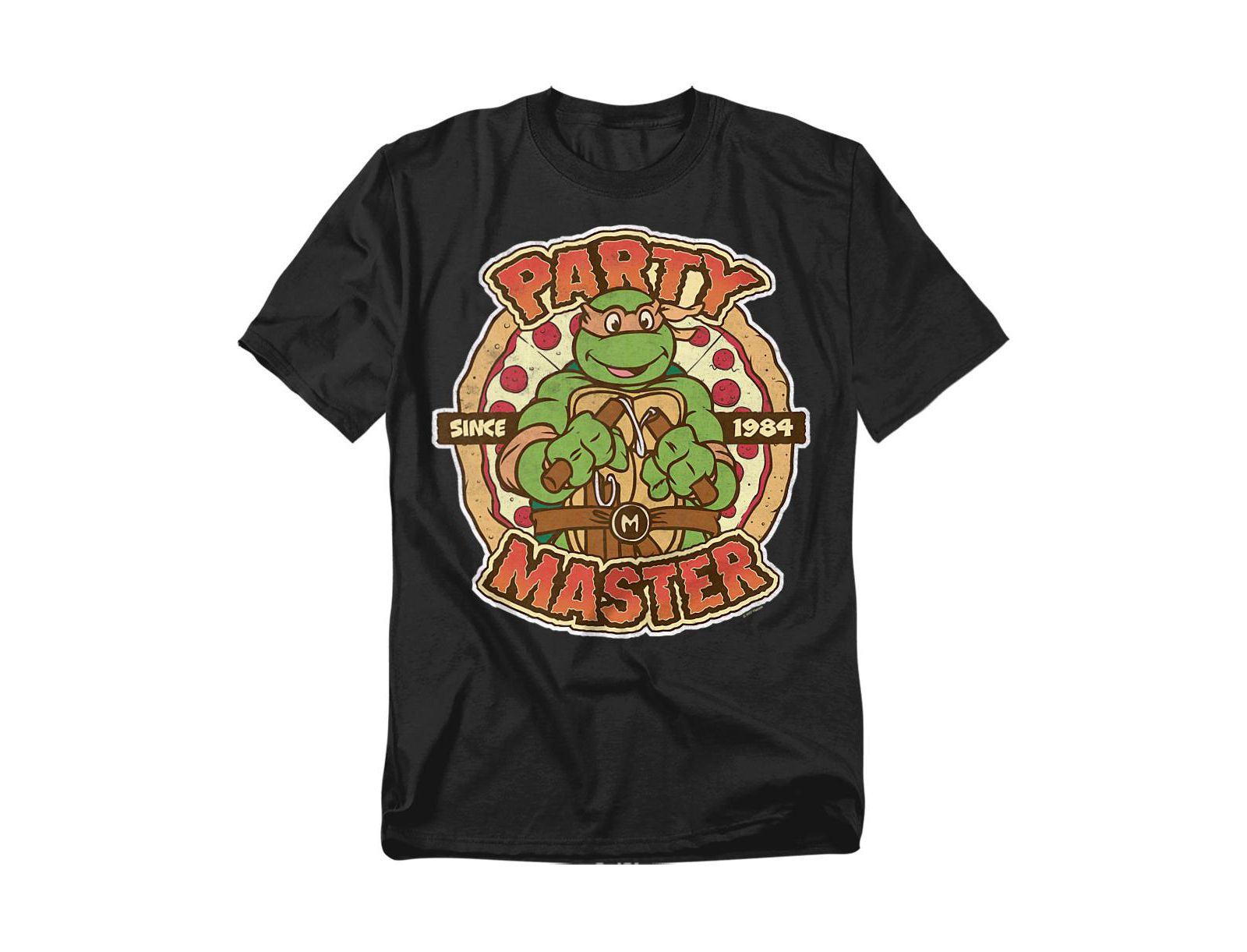 Teenage Mutant Ninja Turtles Men's Mikey Party Master T-Shirt