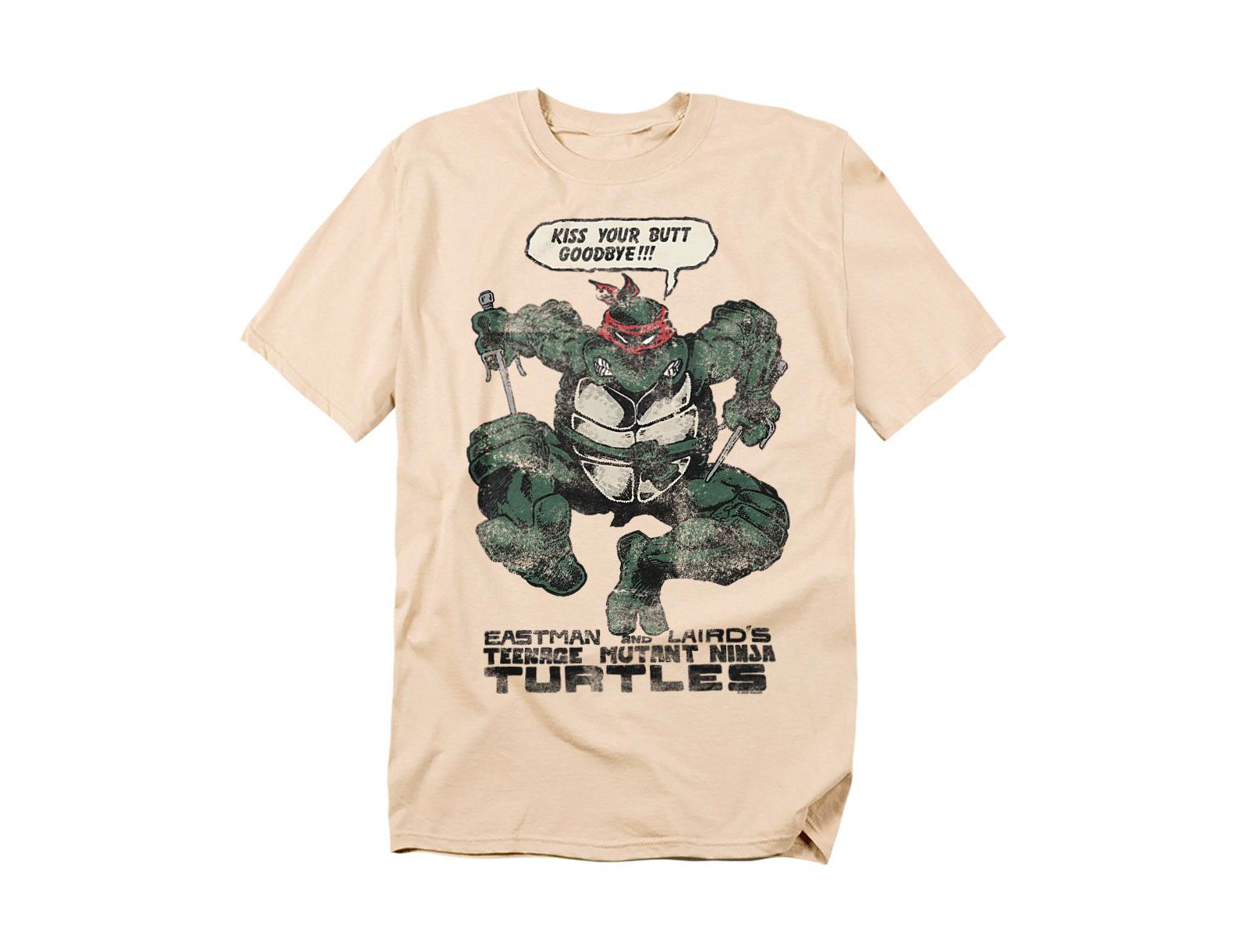 Teenage Mutant Ninja Turtles Men's Raph Kiss Your Butt Goodbye T-Shirt