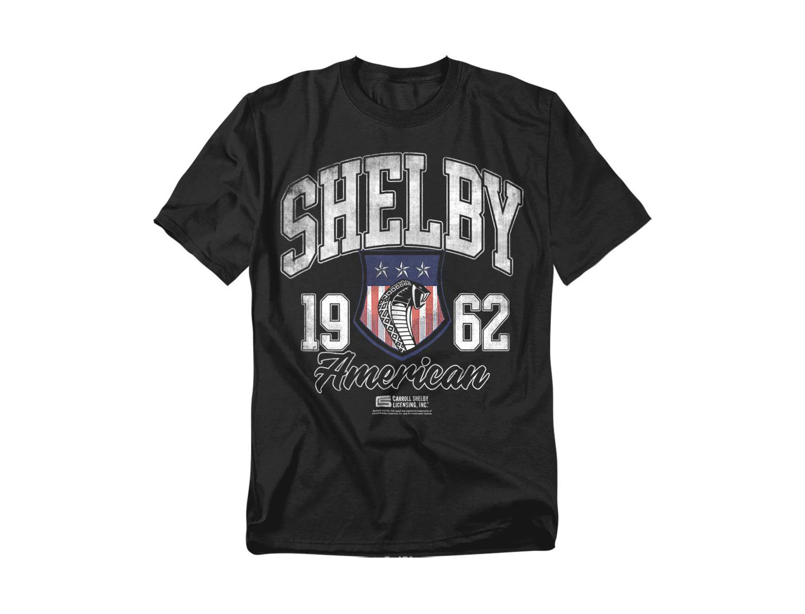 Mustang Men's Shelby Snake American Shield T-Shirt