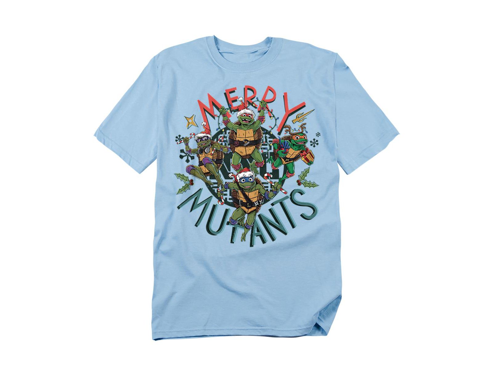 Teenage Mutant Ninja Turtles Мужская рождественская футболка Merry Mutants