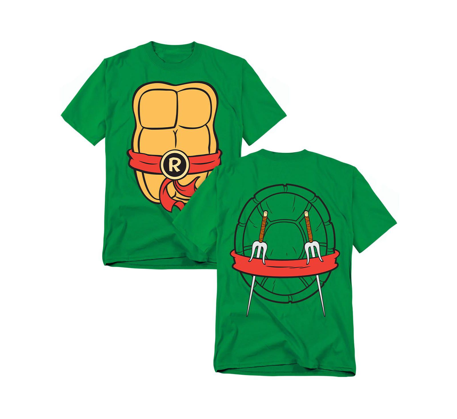 Teenage Mutant Ninja Turtles Мужская футболка Raphael Shell Front Back