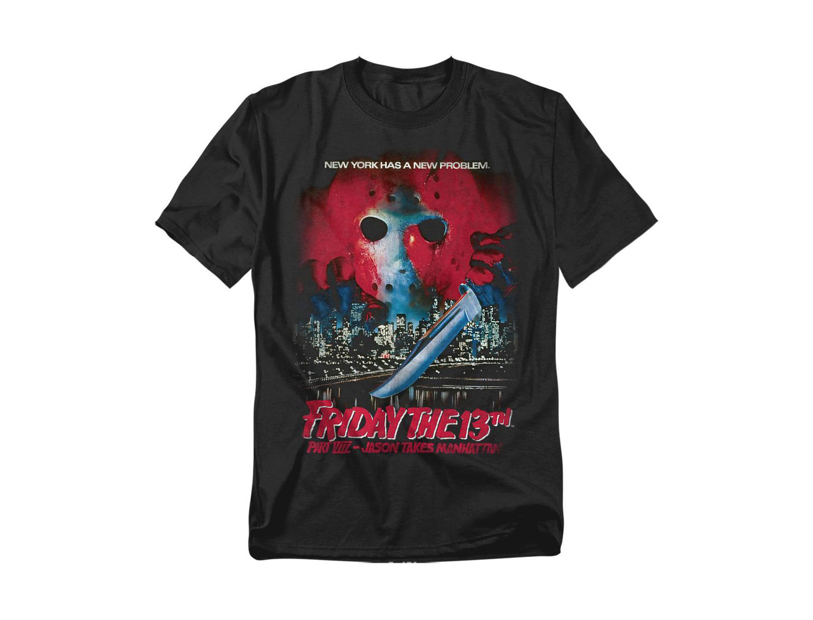 Friday The 13th Big & Tall Part Viii Jason Takes Manhattan Vintage Poster T-Shirt