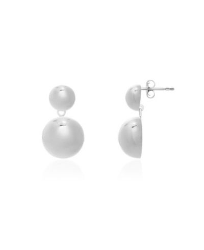 Серьги-подвески The Lovery Puffy Round Drop Sterling Silver
