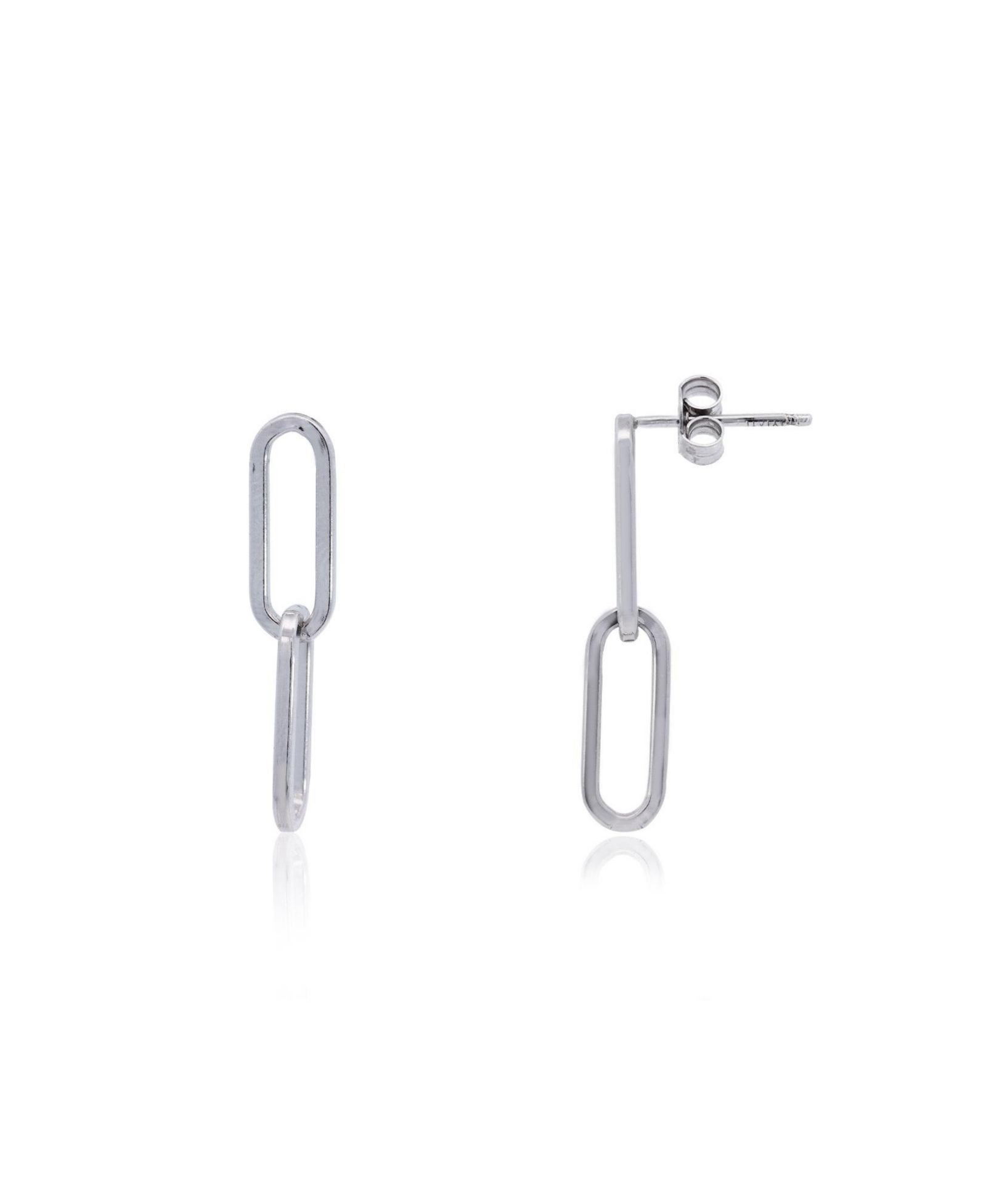 Серьги-подвески The Lovery Double Paperclip Link