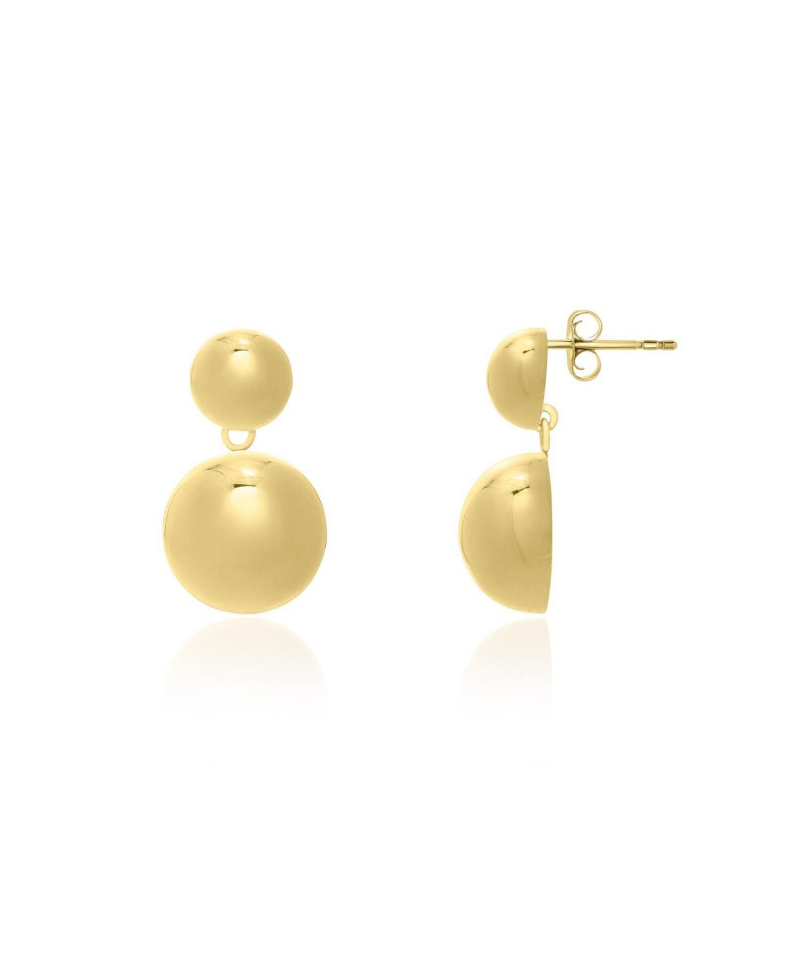 Серьги The Lovery Puffy Round Drop Sterling Silver