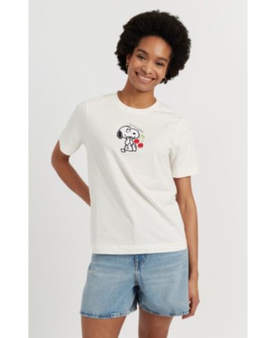 Chinti & Parker Women's Chinti and Parker Cotton Snoopy Cherry T-Shirt