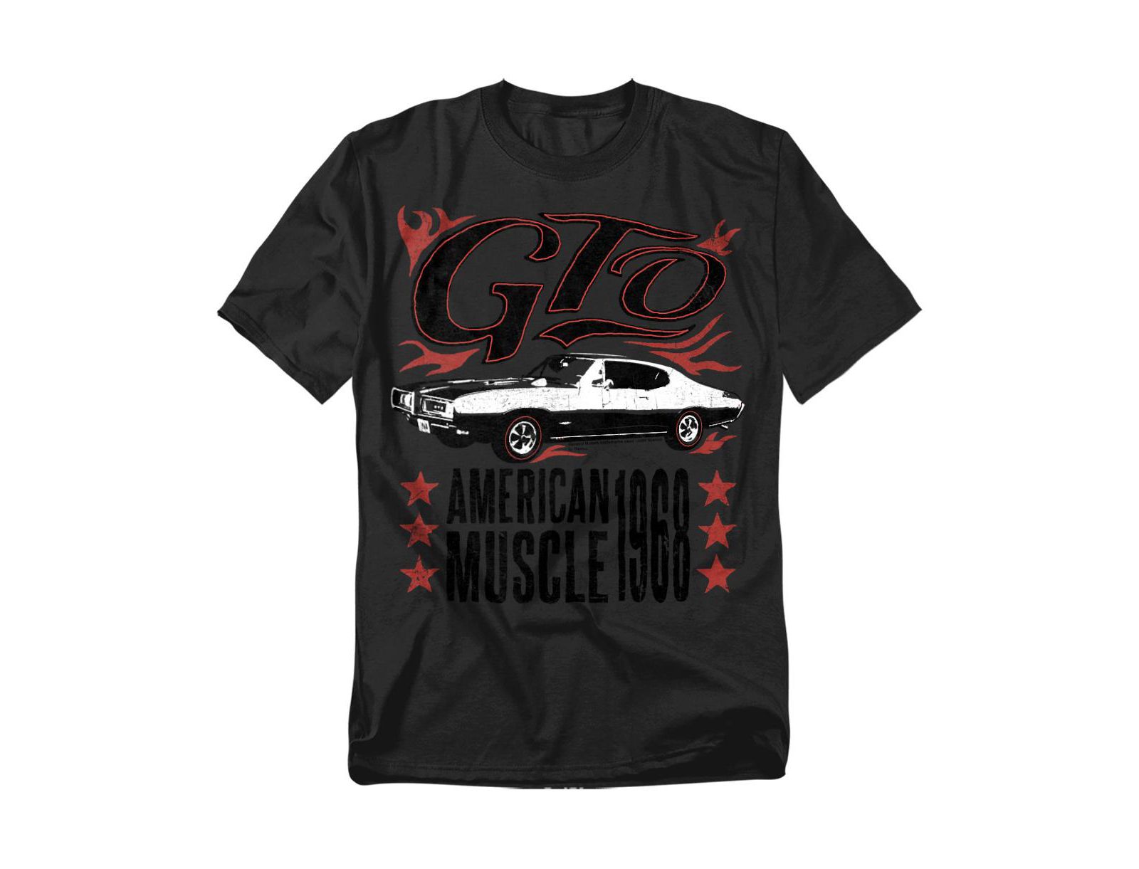 Logovision Men's Pontiac Gto Flames T-Shirt