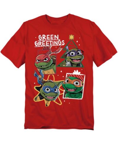 Teenage Mutant Ninja Turtles Men's Greetings Christmas T-Shirt