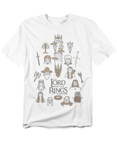 Lord Of The Rings Men's Doodle Icons T-Shirt