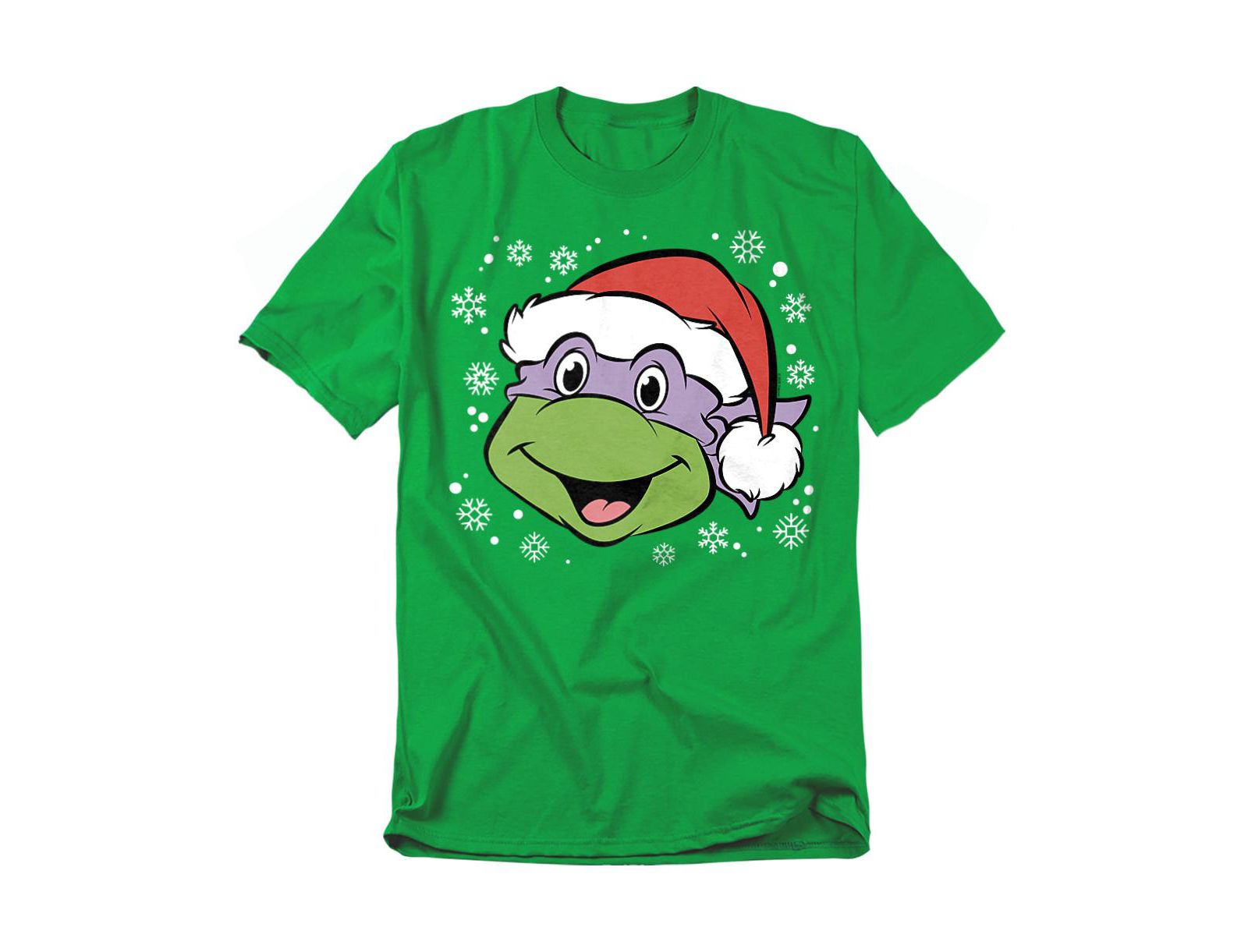 Teenage Mutant Ninja Turtles Men's Donatello Christmas Hat T-Shirt