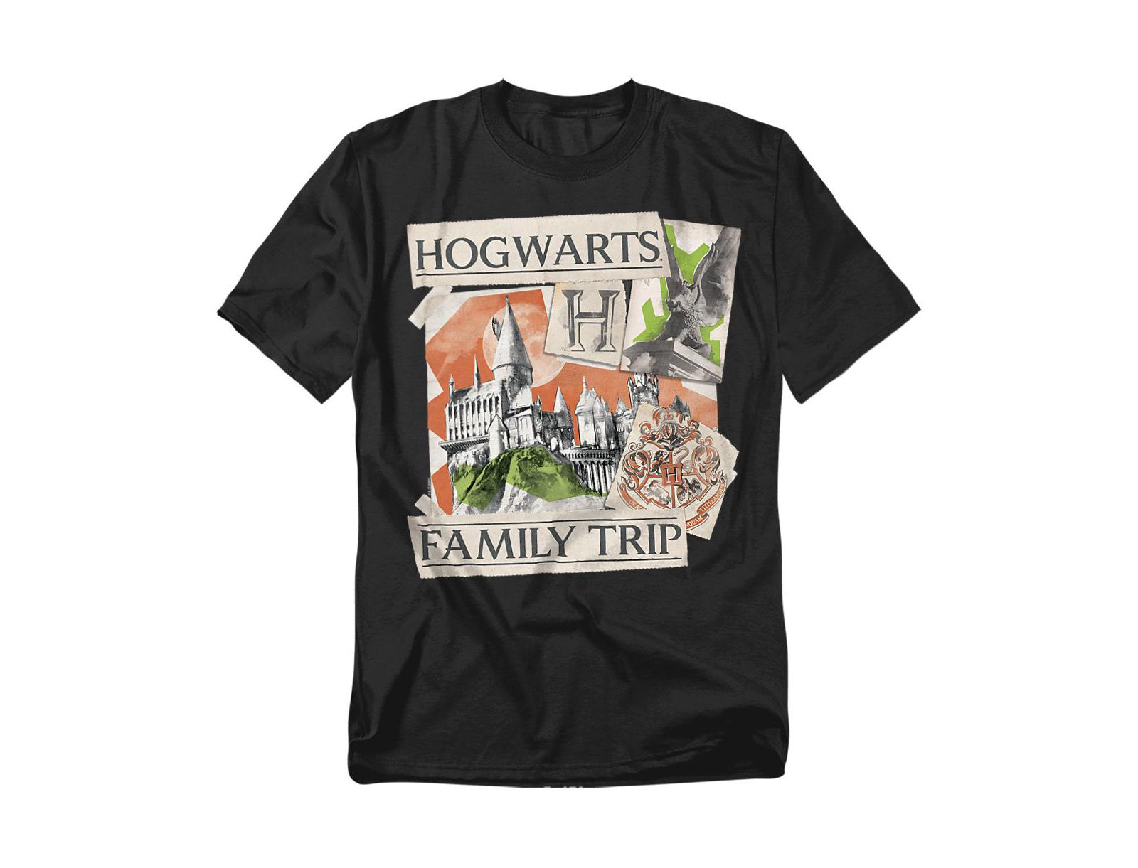 Harry Potter Men's Family Trip To Hogwarts Scrapbook T-Shirt