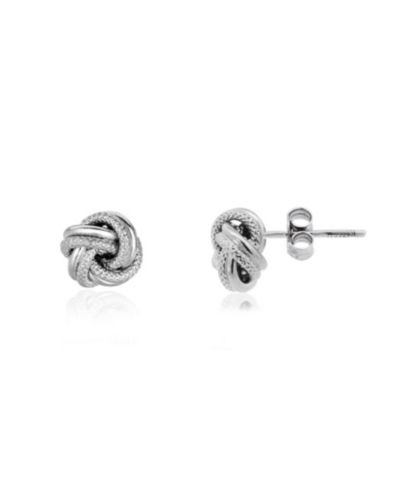 Серьги-гвоздики The Lovery Textured Knot из стерлингового серебра