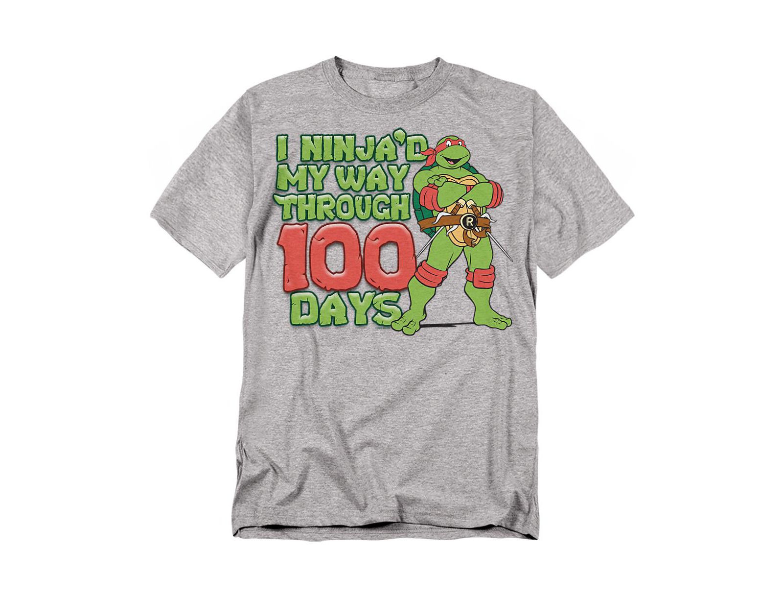 Teenage Mutant Ninja Turtles Men's Ninja'd My Way Through 100 Days T-Shirt