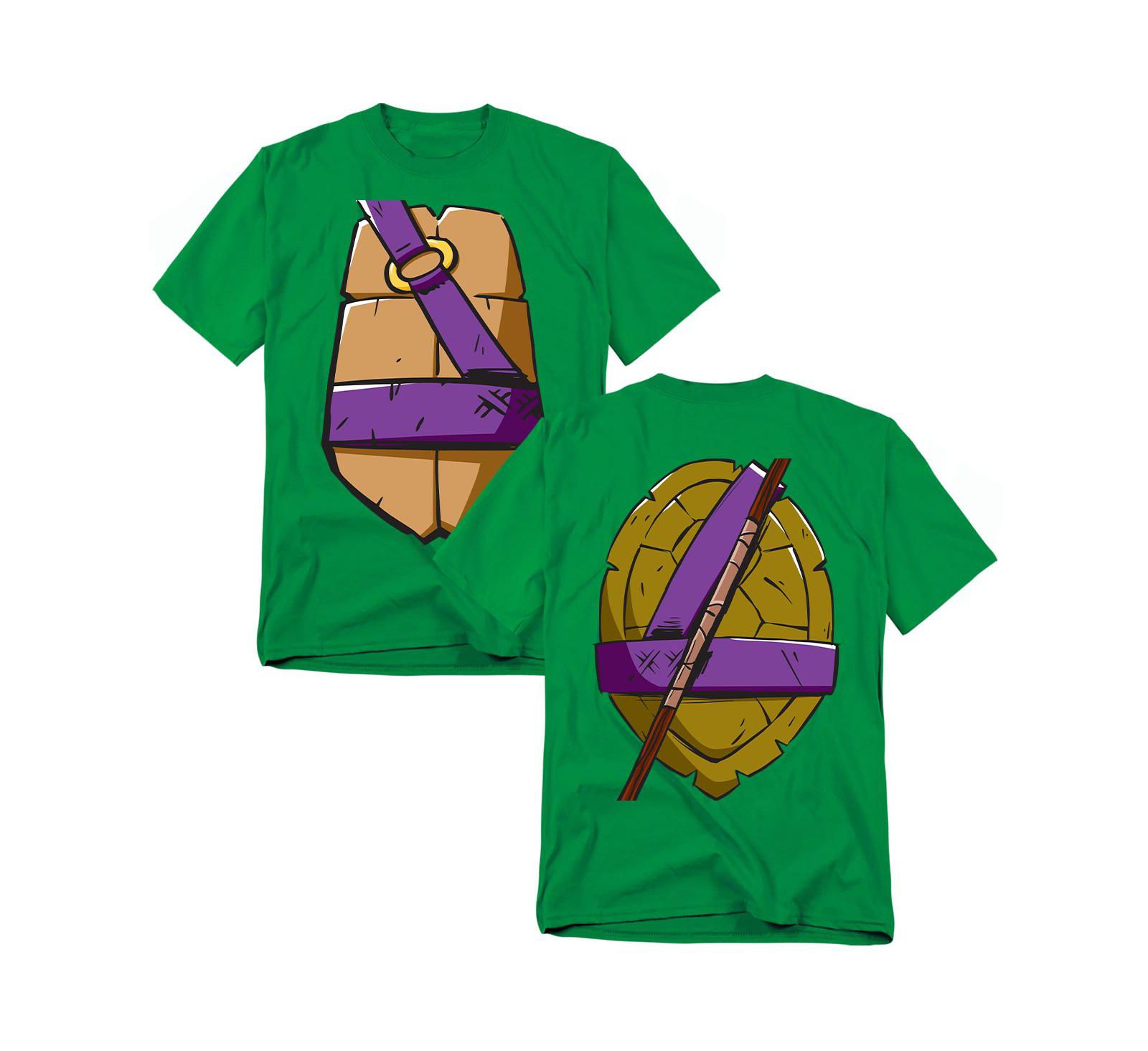 Teenage Mutant Ninja Turtles Men's 2012 Donatello Shell Front Back T-Shirt