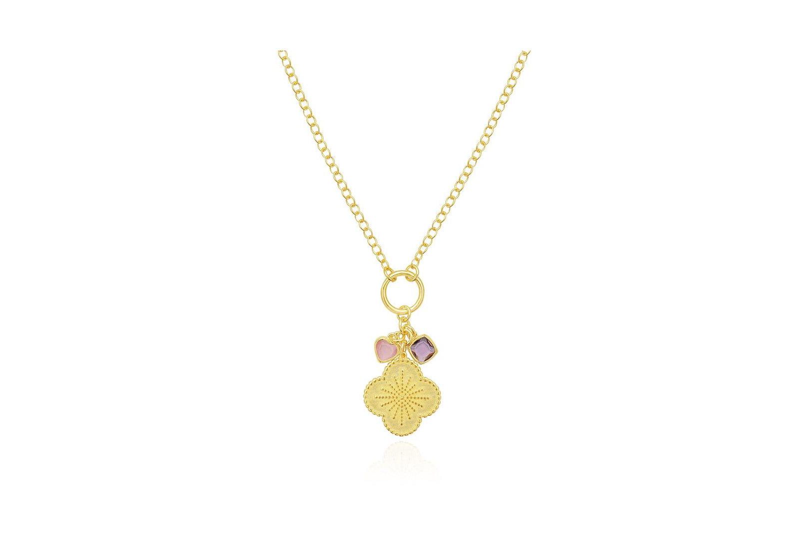 The Lovery Clover Charm Necklace 14K Gold-Plated Sterling Silver