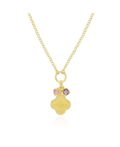 The Lovery Подвеска Clover Charm, серебро с напылением 14K Gold