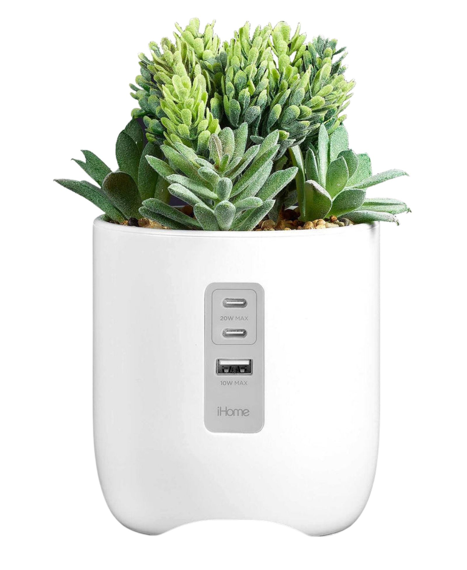 Зарядная станция iHome Power Plant с декором под суккуленты USB