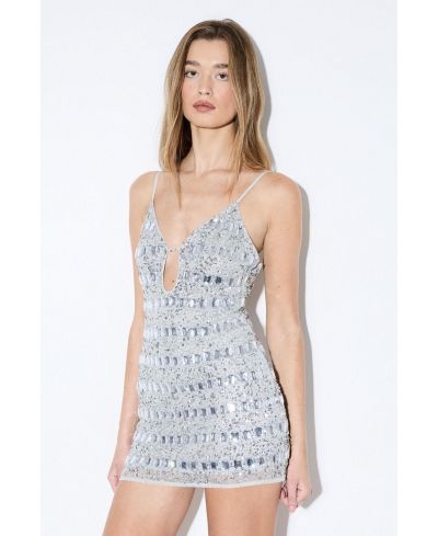 MissPap Women's Heavyweight Embellished Mini Dress