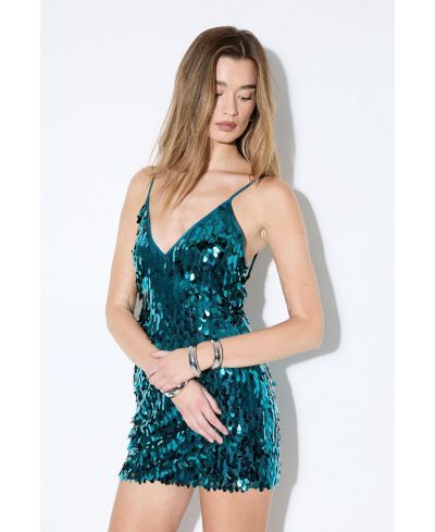 MissPap Women's Dense Teardrop Sequin Mini Dress